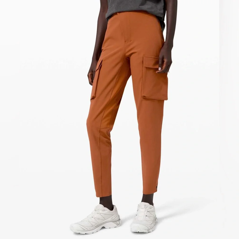 Lululemon Pant Reykur *lululemon lab Sable Brown orange Tapered cargo Pants 4
